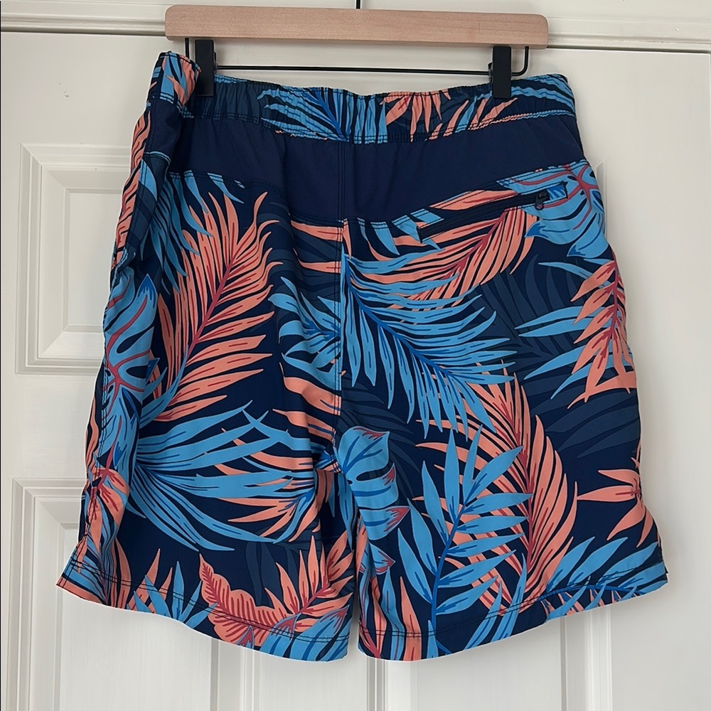 Speedo Blue and Orange Tropical Swim Shorts - Picture 3 of 6